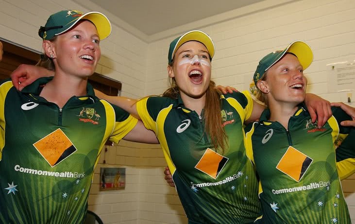 Meg Lanning, Ellyse Perry and Alyssa Healy