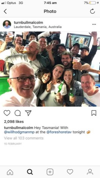 Malcolm Turnbull Drinking