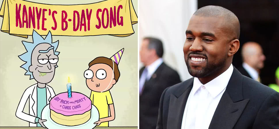 Check out Kanye West’s birthday song, as recorded by ‘Rick And Morty’