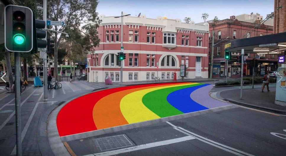 Taylor Square is getting a permanent rainbow crossing
