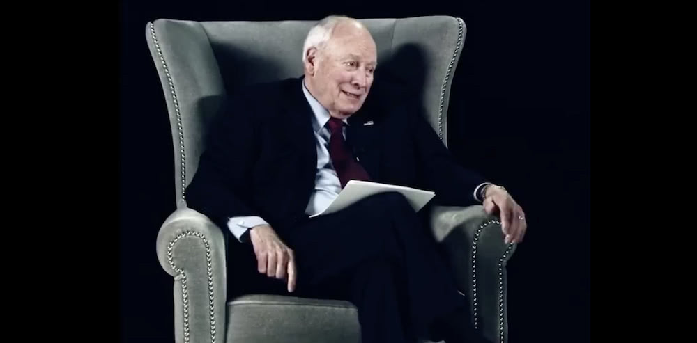Sacha Baron Cohen gets Dick Cheney to sign waterboard kit in new project trailer