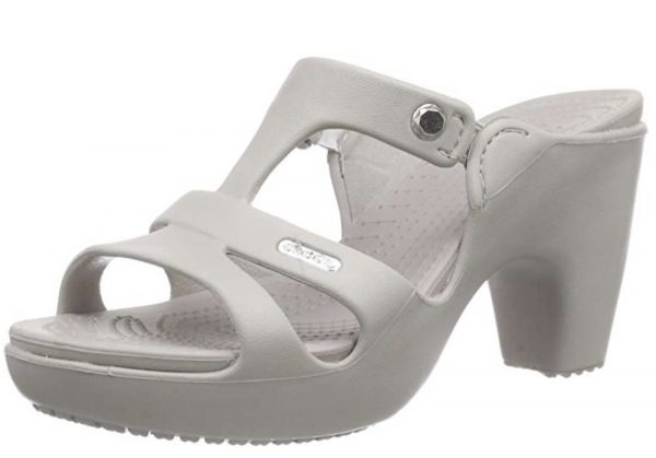 crocs-grey high heels