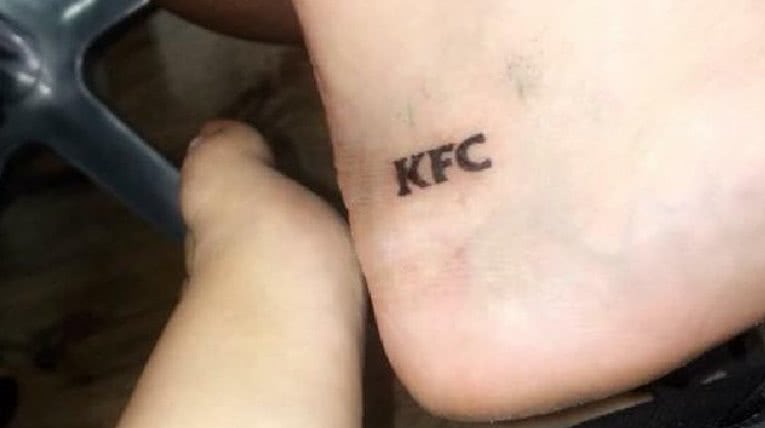 Sydney teen wins free KFC for a year due to her KFC tattoo