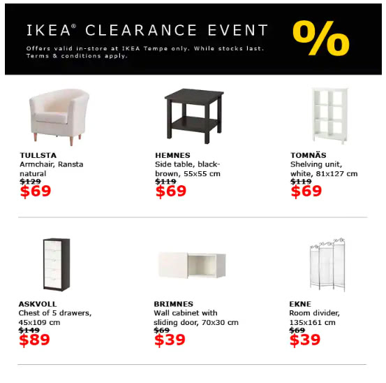 IKEA are having a nutso fourday clearance sale