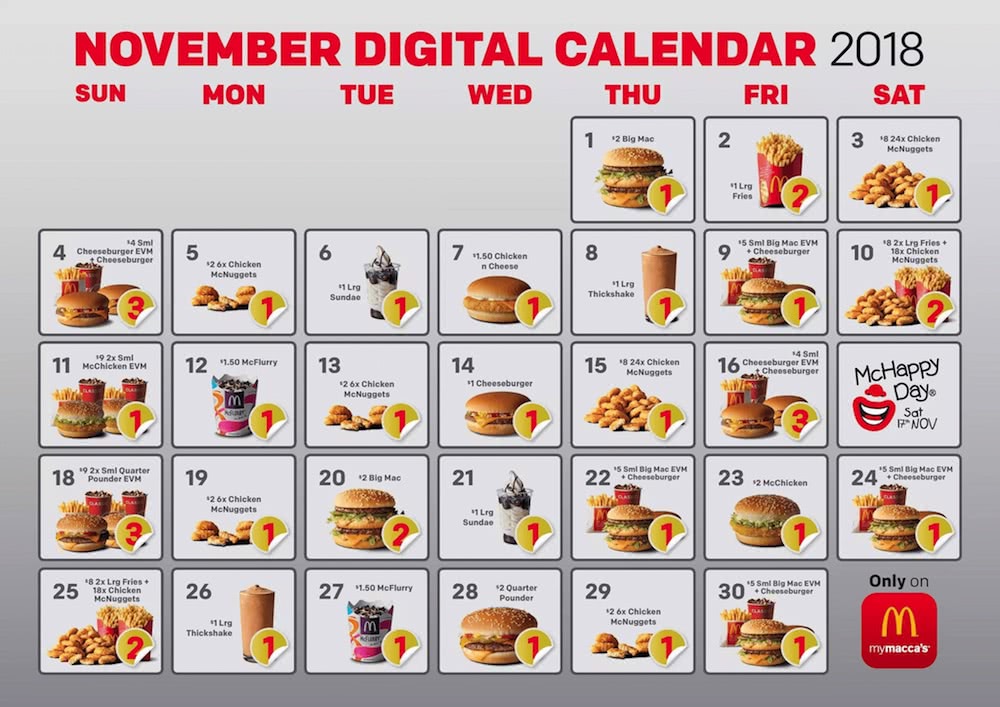 Maccas Launches 30 Days 30 Deals Which Is Essentially A Hot Chip Advent Calendar